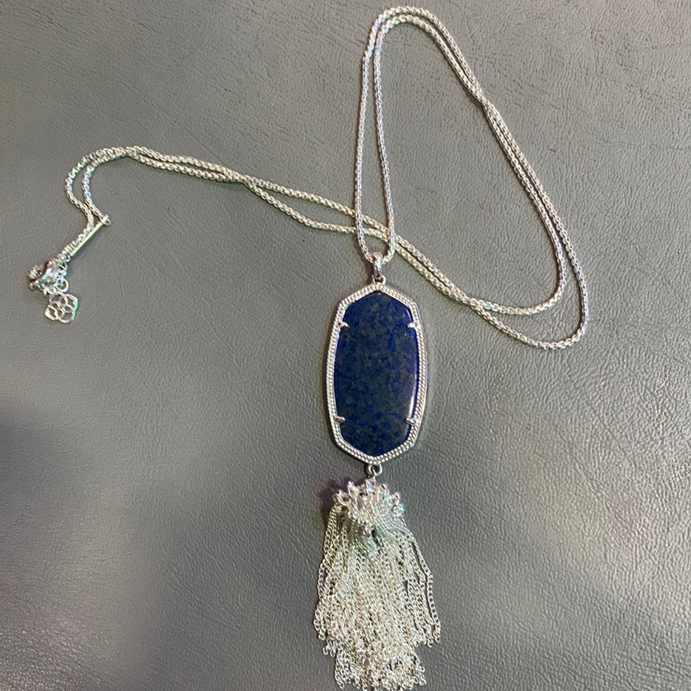 Kendra Scott Raine in sterling and blue Kyocera